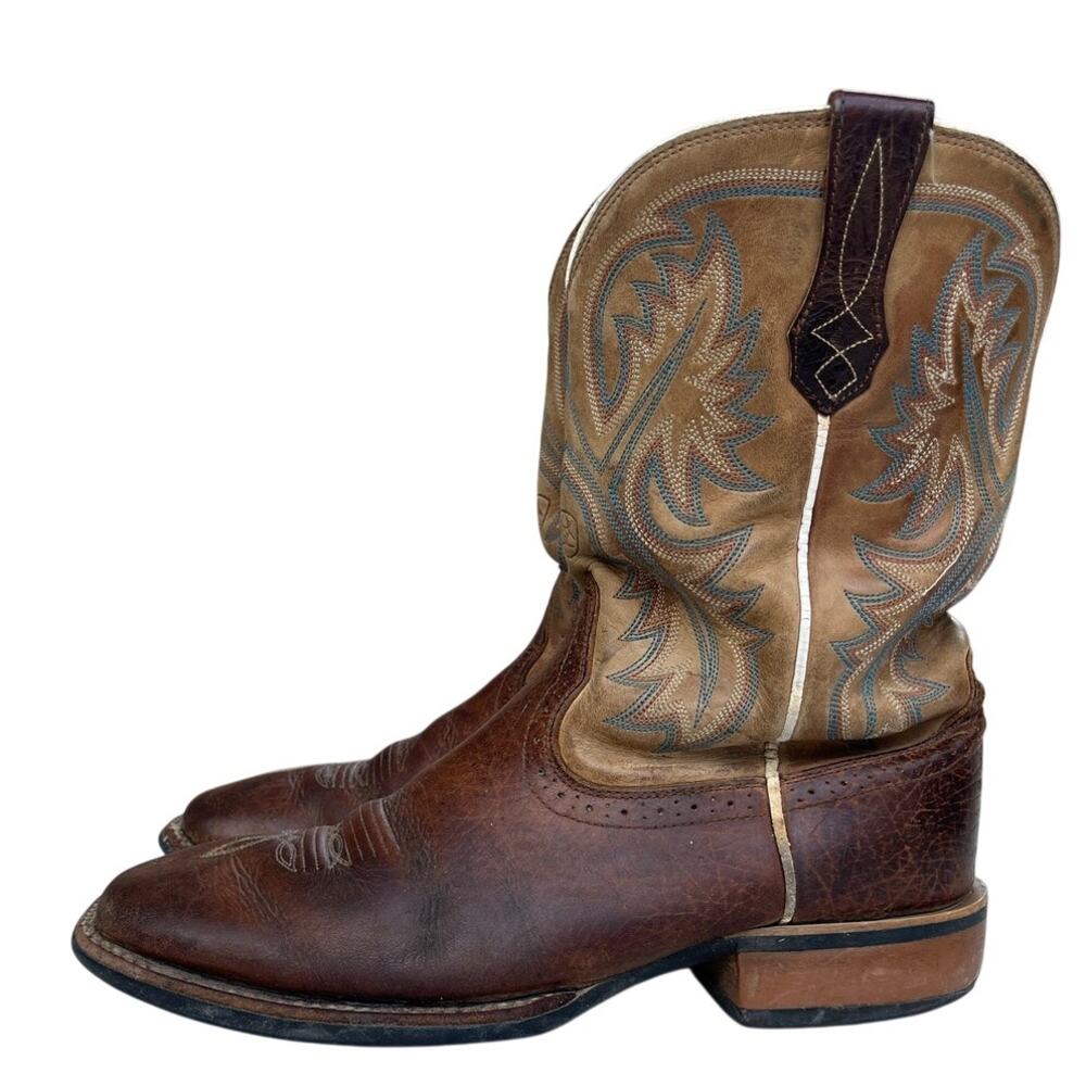 ***SOLD*** Ariat Quickdraw 10002224 Leather Cowboy Riding Western Boot SZ 10D